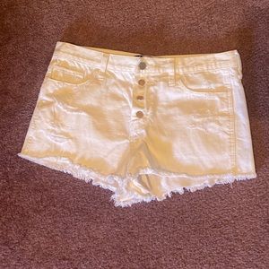 Hollister White Jean Shorts